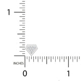 1/8 ctw Diamond Shaped Stud Earrings