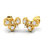 1/5 ctw Heart Cluster Stud Earrings