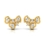 1/5 ctw Heart Cluster Stud Earrings