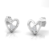 1/20 Ctw Double Heart Earrings