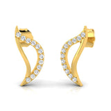 1/5 ctw Wavy Stud Earrings