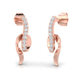 1/8 ctw Ribbon Stud Earrings