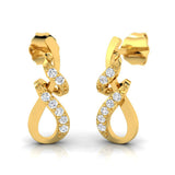 1/8 ctw Ribbon Stud Earrings