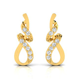 1/8 ctw Ribbon Stud Earrings