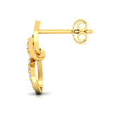 1/8 ctw Ribbon Stud Earrings