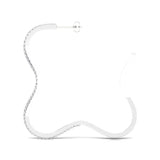 1 1/2 ctw Wavy Extra Large Hoop Earrings