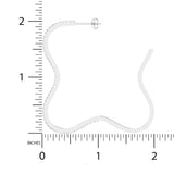 1 1/2 ctw Wavy Extra Large Hoop Earrings