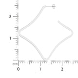 1 1/2 ctw Wavy Extra Large Hoop Earrings