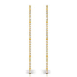 2 ctw Scalloped Extra Large Hoop Earrings