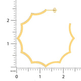 2 ctw Scalloped Extra Large Hoop Earrings