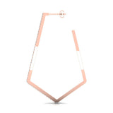 1 1/2 ctw Geometric Extra Large Hoop Earrings