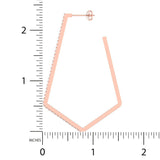 1 1/2 ctw Geometric Extra Large Hoop Earrings