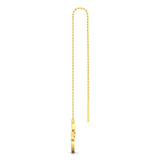 1/2 ctw Leaf Threader Earrings