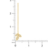 1/2 ctw Leaf Threader Earrings