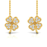 5/8 ctw Clover Threader Earrings