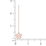 1/3 ctw Flower Threader Earrings