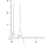 1/4 ctw Music Note Mis Matched Threader Earrings