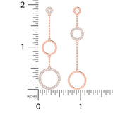 1/2 ctw Circle Mis Matched Hanging Earrings