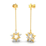 3/8 ctw Star Mis Matched Hanging Earrings