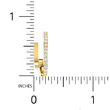 1/2 ctw Two Row Stud Cum Huggie Earrings