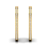 5/8 ctw Scalloped Hoop Earrings