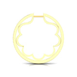 5/8 ctw Scalloped Hoop Earrings