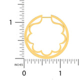5/8 ctw Scalloped Hoop Earrings