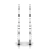 1 ctw Wavy Hoop Earrings