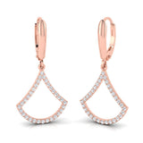 5/8 ctw Art Deco Hanging Earrings