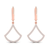 5/8 ctw Art Deco Hanging Earrings