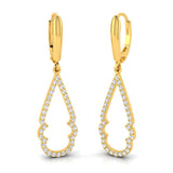 3/4 ctw Art Deco Hanging Earrings