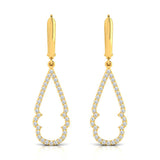 3/4 ctw Art Deco Hanging Earrings