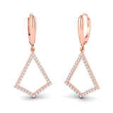 3/4 ctw Art Deco Hanging Earrings
