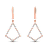 3/4 ctw Art Deco Hanging Earrings