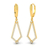 3/4 ctw Art Deco Hanging Earrings