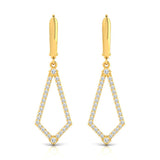 3/4 ctw Art Deco Hanging Earrings