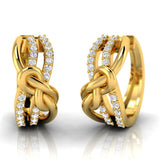 3/8 ctw Knot Huggie Earrings