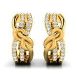 3/8 ctw Knot Huggie Earrings