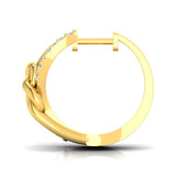 3/8 ctw Knot Huggie Earrings