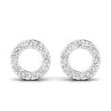 1/4 ctw Circle Stud Earringss