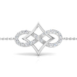 1/4 ctw Infinity Knot Bolo Bracelet