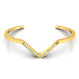 1/4 ctw Basic Chevron Cuff Bracelet