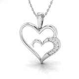 1/20 Ctw Double Heart Pendant