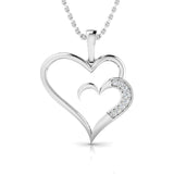 1/20 Ctw Double Heart Pendant