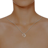 1/20 Ctw Double Heart Pendant