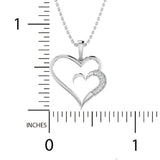 1/20 Ctw Double Heart Pendant