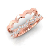 1/4 ctw Scalloped Ring