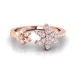 1/5 ctw Double Flower Ring