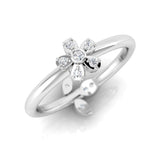 1/8 ctw Flower & Leaf Two Way Ring