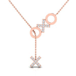 1/5 ctw XO Lariat Pendant Necklace